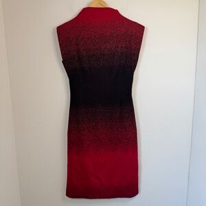 Sandro Ferrone Dress Women's SM Red Black Sleeveless Sweather Shift